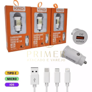 FONTE VEICULAR LIGHTNING 18W KAIDI